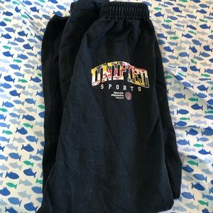 Black Cotton Jogger Sweatpants